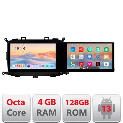 Navigatie Kia Carens 2013-2018 Kit-2023 Edotec 2 ecrane  8 core 4+128 21.6 inch Incell android Wifi 5Ghz gps internet