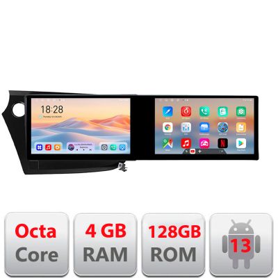 Navigatie Honda Insight 2009-2014 Kit-insight Edotec 2 ecrane  8 core 4+128 21.6 inch Incell android Wifi 5Ghz gps internet