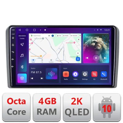 Navigatie Audi A3 8P C-049 Android Octa Core Ecran 2K QLED GPS 4G 4+32GB 360 KIT-049+EDT-E409-2K