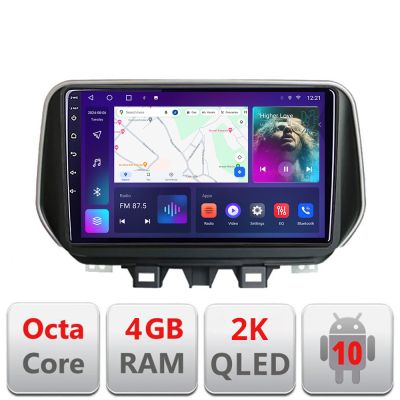 Navigatie Hyundai Tucson 2019- C-1135 Android Octa Core Ecran 2K QLED GPS 4G 4+32GB 360 KIT-1135+EDT-E409-2K