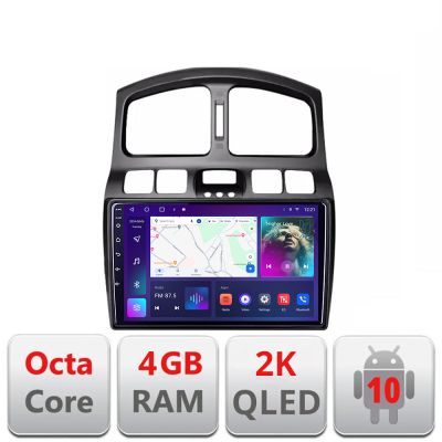 Navigatie Hyundai Santa Fe 2000-2006 Android Octa Core Ecran 2K QLED GPS 4G 4+32GB 360 KIT-santafe-old+EDT-E409-2K