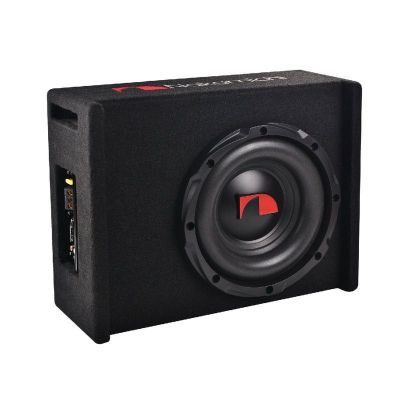Subwoofer RESIGILAT auto activ facedown, Nakamichi, difuzor 10", 1000 W max, 150 W rms + KIT CABLURI