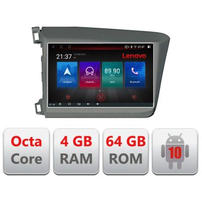 Navigatie Honda Civic 2012-2015 E-132 Octa Core cu Android Radio Bluetooth Internet GPS WIFI DSP 4+64GB 4G RESIGILAT