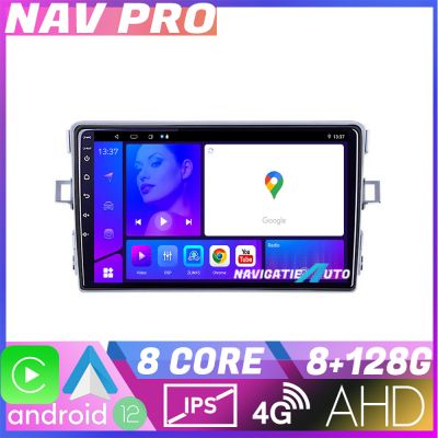 Navigatie Toyota Verso 2010 2016 KIT 133 EDOTEC-LITE Android Ecran 720P Octa Core 8 128 Carplay