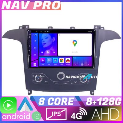 Navigatie Ford S-max 2006-2014 EDOTEC-LITE Android Ecran 720P Octa Core 8+128 Carplay  Android auto