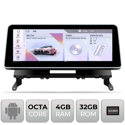 Navigatie BMW X1 F48 2014-2016 cu ecran NBT Android ecran 10.25" 4+32 4G BT