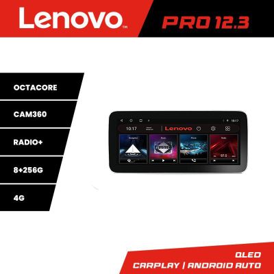 Navigatie universala KIT-2din-2 Lenovo PRO 8+256 12.3 inch qled android 4G DSP gps internet  C