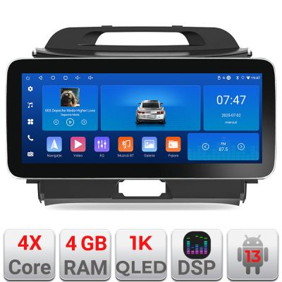 Navigatie Kia Sportage 2010- Edotec 4+64 12.3 inch Incell 1K android Wifi 5Ghz gps internet