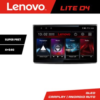 Navigatie Volvo XC90 2002-2014 Lenovo QLED 1K 4+64 WIFI 5Ghz carplay android auto Android Kit-+EDT-LITE-D4-10-4+64