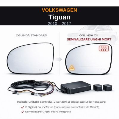 Senzor unghi mort Volkswagen Tiguan 2010-2017 — oglindă dedicată