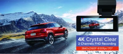 Cameră auto Duala 4K + 1K UHD 3.2” ARTIE CAM V2 – 5G WiFi, Senzor G, GPS integrat, Monitorizare parcare 24h