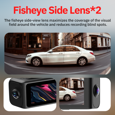 Cameră auto 4 Canale 4K Fisheye ARTIE CAM EDGE – 5.8GHz WiFi, Senzor G, GPS integrat, Monitorizare parcare 24h