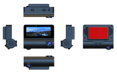 Cameră auto ARTIE CAM PLUS - 3 Camere 4K/1080P, WiFi, Senzor G, GPS & ADAS integrat, Monitorizare parcare Time-lapse, Senzor G