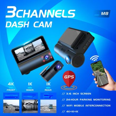 Cameră auto ARTIE CAM PLUS - 3 Camere 4K/1080P, WiFi, Senzor G, GPS & ADAS integrat, Monitorizare parcare Time-lapse, Senzor G
