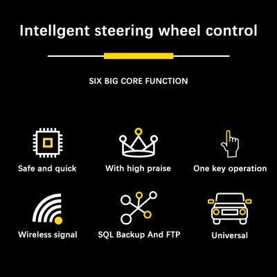 Comenzi pe Volan - Telecomanda Wireless Multifuncțională pentru Volan Auto – Set Butoane Control Navigație și Multimedia, Compatibilitate Universală, Instalare Rapidă (Plug & Play)