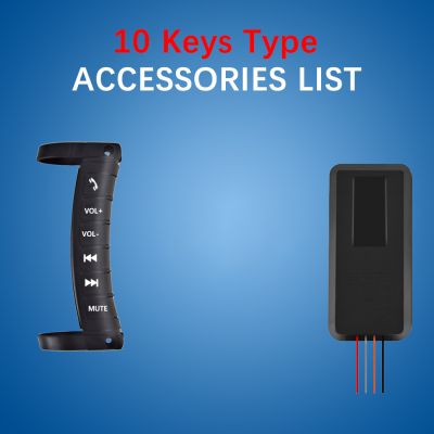 Comenzi pe Volan - Telecomanda Wireless Multifuncțională pentru Volan Auto – Set Butoane Control Navigație și Multimedia, Compatibilitate Universală, Instalare Rapidă (Plug & Play)