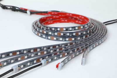 Lumini Underglow, lumini ambientale sub masina, Culori Schimbătoare din aplicatie, 6 benzi, Tunning Auto