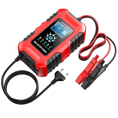 Redresor pentru Baterii 12V 10A / 24V 5A - Încărcător Baterii cu Funcție de Reparare și Protecție AI, Ecran LED, Senzor Temperatură și Încărcare în 7 Etape, Răcire activă, Funcție de Desulfatare și Siguranță Multiplă