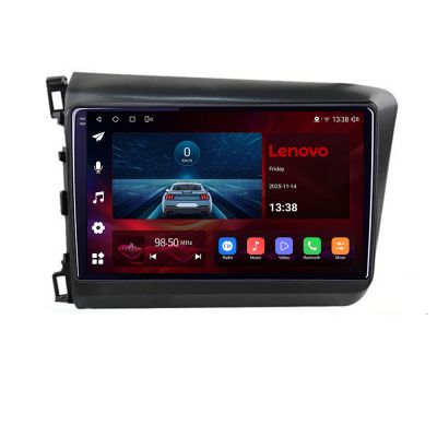Navigatie Honda Civic Sedan gen 9 2011-2014, Lenovo Ultra Original, Qualcomm 8-Core, 4G, Camera 360, CarPlay Wireless, 4+64GB, 9"