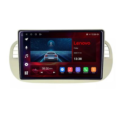 Navigatie Fiat 500 2007-2015, Lenovo Ultra Original, Qualcomm 8-Core, 4G, Camera 360, CarPlay Wireless, 4+64GB, 9"
