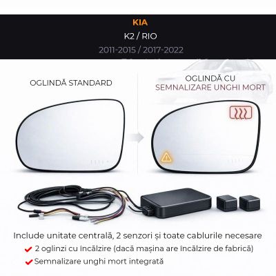 Oglinda dedicata Kia-6 2011-2015 Kia K2 2017-2022 Kia Rio BSD Blue Mirror