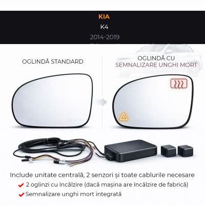 Senzor unghi mort Kia-16 2014-2019 K4 — oglindă dedicată