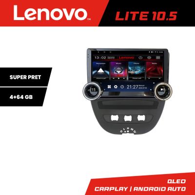 Navigatie Citroen C1 Peugeot 107 Toyota Aygo 2005-2014 Lenovo  8 core 4+64 10.5 inch Incell 1K android Wifi 5Ghz gps internet  KIT-C1 v2
