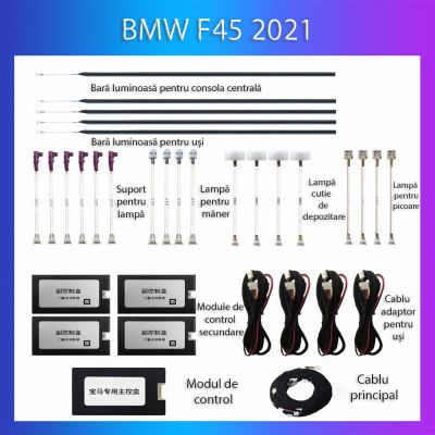 Lumini Ambientale NIGHTVIBE BMW Seria 2 2021 dedicat set complet control telefon sau sistem original