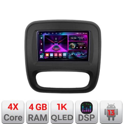 Navigatie Renault Trafic 2014-2017 A-rt09 4+64 InCell Display 1K Android Waze USBNavigatie Internet Youtube Radio V1