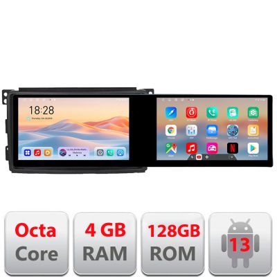 Navigatie Smart For Two 2005-2010 Edotec 2 ecrane  8 core 4+128 21.6 inch Incell android Wifi 5Ghz gps internet  Kit-smart05