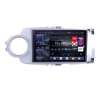 Navigatie Toyota Yaris 2010-2018 Edotec Kit-YARIS10 8 core QLED 2K 16+512GB 360 Android Waze USB Navigatie Internet Youtube Radio Edotec