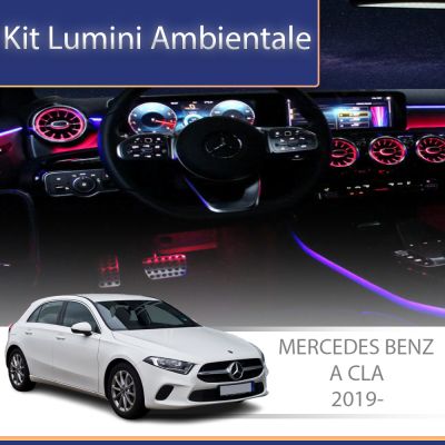 Lumini Ambientale NIGHTVIBE ventilatoare fata Mercedes A W177 CLA W118 control pe sistemul original sau telefon