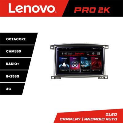 Navigatie Toyota Land Cruiser L100 2002-2008 Lenovo Kit-L100 8 core QLED 2K 8+256 360 Android Waze USB Navigatie Internet Youtube Radio v1