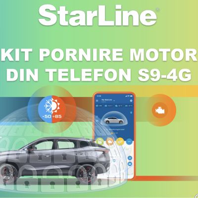 Kit pornire motor Starline S9 v2 4G Saab 45172 gen 2 2003-2014, aplicatie telefon 4G (montaj inclus)