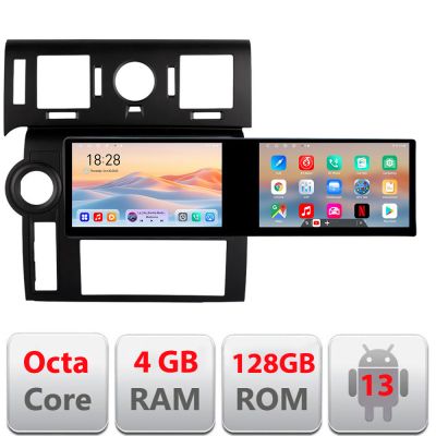 Navigatie dedicata Edonav Hummer H2 2002-2008  Edotec 2 ecrane  8 core 4+128 21.6 inch Incell android Wifi 5Ghz gps internet  KIT-hummer2002