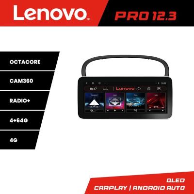 Navigatie Peugeot 607 Lenovo PRO 4+64 12.3 inch qled android 4G DSP gps internet  Kit-607