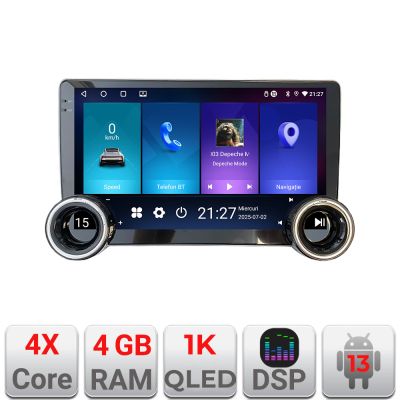 Navigatie Peugeot Bipper, Citroen Nemo, Fiat Qubo 2008-2017 Edotec  4+64 10.5 inch Incell 1K android Wifi 5Ghz gps internet  Kit-bipper