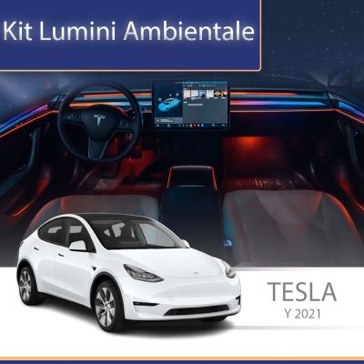 Lumini Ambientale NIGHTVIBE Tesla Model Y 2021-2022 set complet control telefon