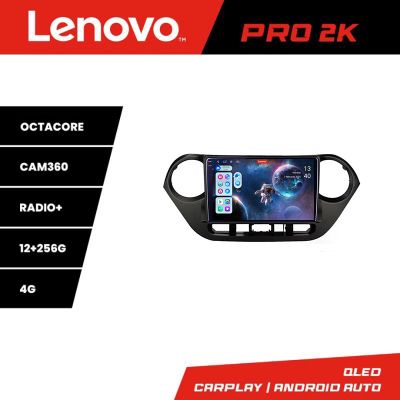 Navigatie Hyundai I10 2013-2019 Lenovo Kit-HY38 8 core QLED 2K 12+256 360 Android Waze USB Navigatie Internet Youtube Radio