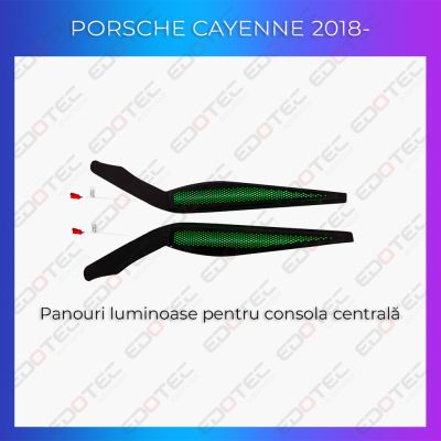 Lumini Ambientale NIGHTVIBE Porsche 2018-  trim pentru consola centrală control telefon sau sistem original