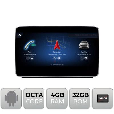 Navigatie Mercedes SLK 2015-2019 NTG5 ecran de 9" Android gps 4G 4+32 1920x720