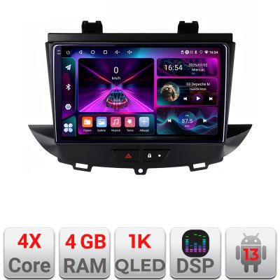 Navigatie Opel Grandland X Crossland X 2016-2020 dedicata Android radio gps internet 4+64 Incell display Qled Rockchip Kit-+EDT-E209-RK