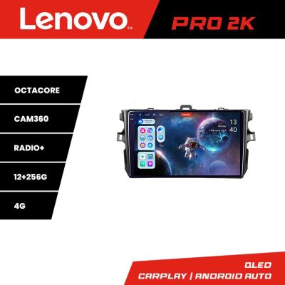 Navigatie Toyota Corolla Lenovo Kit-063 8 core QLED 2K 12+256 360 Android Waze USB Navigatie Internet Youtube Radio