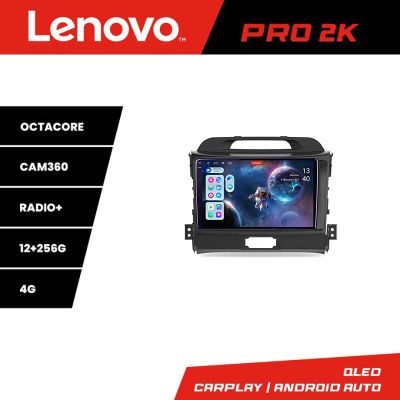 Navigatie Kia Sportage 2010- Lenovo Kit-325 8 core QLED 2K 12+256 360 Android Waze USB Navigatie Internet Youtube Radio