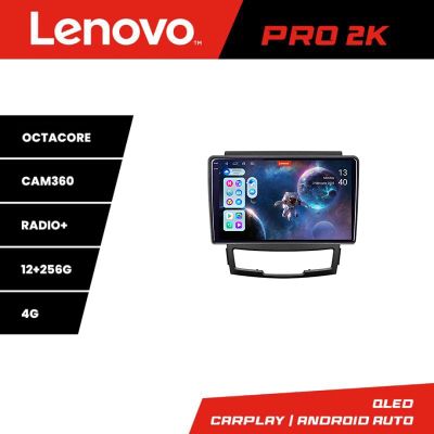 Navigatie Ssangyong Korando 2011-2013 Lenovo Kit-159 8 core QLED 2K 12+256 360 Android Waze USB Navigatie Internet Youtube Radio