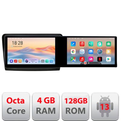 Navigatie Skoda Superb 2 Kit-Superb2 Edotec 2 ecrane  8 core 4+128 21.6 inch Incell android Wifi 5Ghz gps internet  Cor