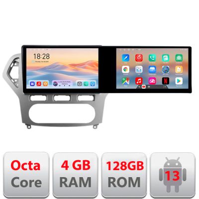 Navigatie Ford Mondeo 2006-2010 Kit-mondeo-ac Edotec 2 ecrane  8 core 4+128 21.6 inch Incell android Wifi 5Ghz gps internet