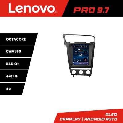 Navigatie VW Golf 7 tip tesla radio gps internet 8 Core 4+64 360 4G carplay android auto  kit-tesla-491+PRO-9.7-4+64