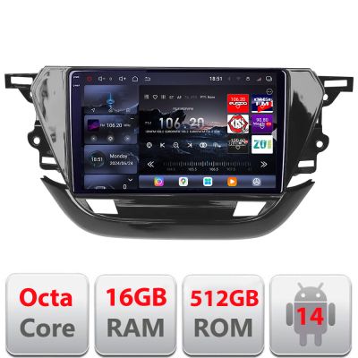 Navigatie Opel Corsa F 2019- Android radio gps internet 8 core QLED 2K 16+512GB 360 Edotec