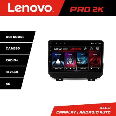 Navigatie Jeep Wrangler 2018- Lenovo Kit-WRANGLER 8 core QLED 2K 8+256 360 Android Waze USB Navigatie Internet Youtube Radio
